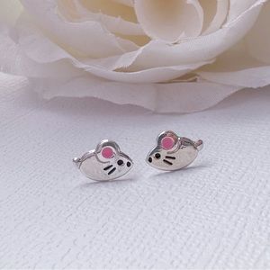 Little mouse stud earrings in 925 sterling silver